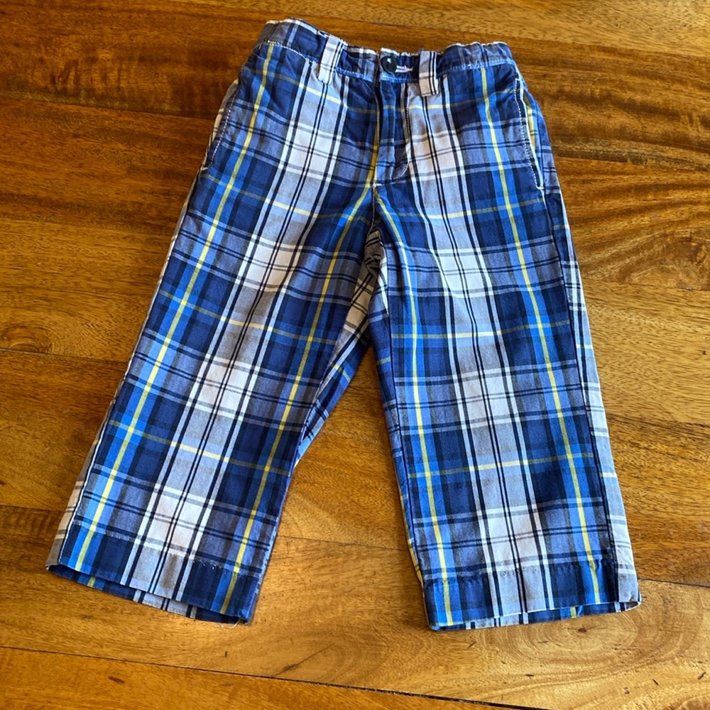 Little Boys Baby Gap Blue Plaid Pants